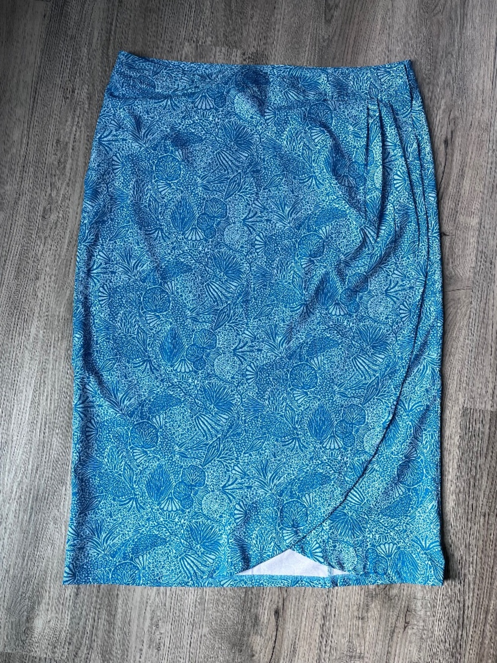 RipSkirt Hawaii Blue botanical Print Travel Skirt Wrap Convertible Size XL